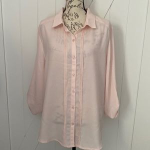 Chico’s Sequin Embellished Shoulder Button Down Top